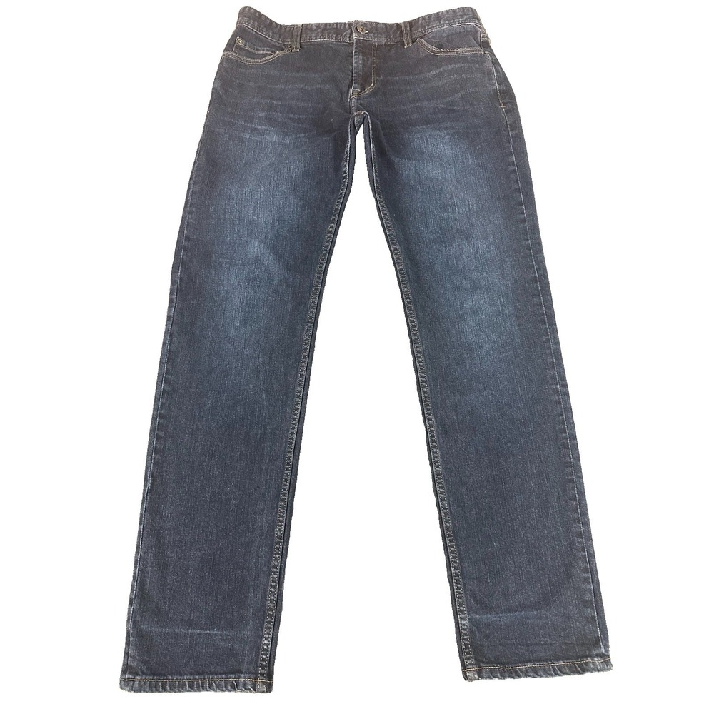The Normal Brand Jeans Men's Normal Slim Dark Blue Faded Denim Size 36X32